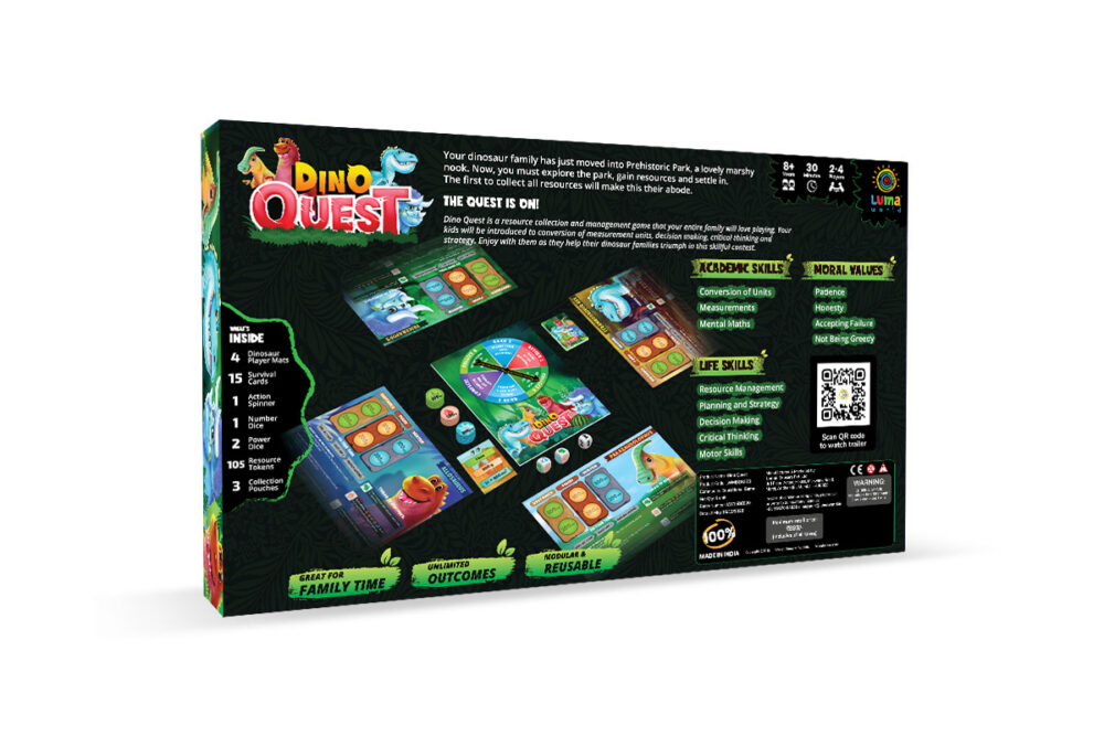 DINO QUEST Board Game - STEM Educational Game About Measurements - Image 2