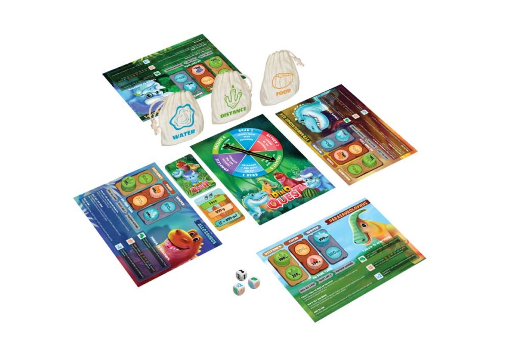 DINO QUEST Board Game - STEM Educational Game About Measurements - Image 4