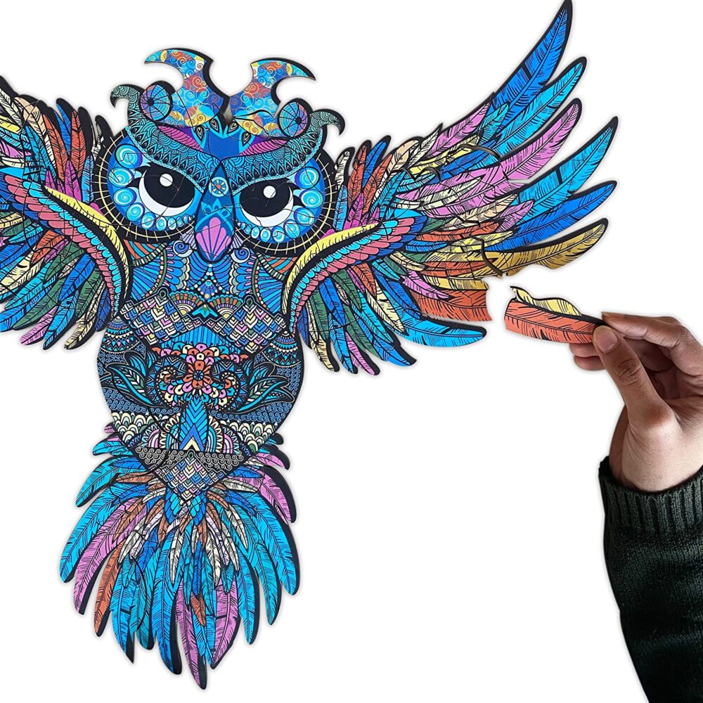 Majestic Owl Shape Wooden Puzzle 100 Pcs - Image 4