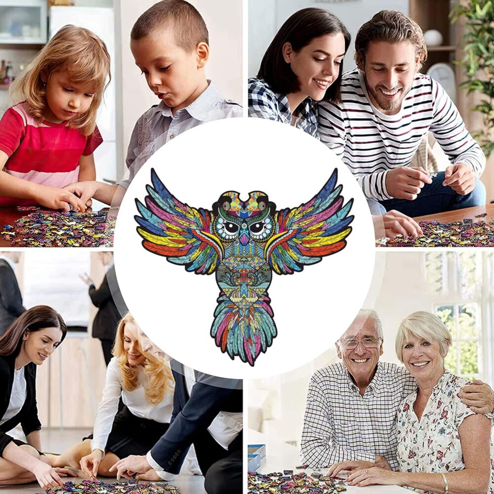 Majestic Owl Shape Wooden Puzzle 100 Pcs - Image 6