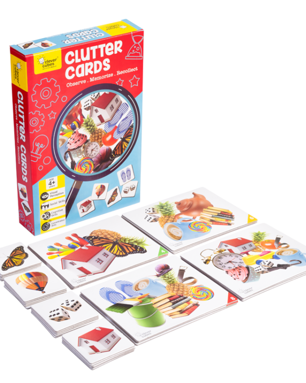 Clutter cards box with components
