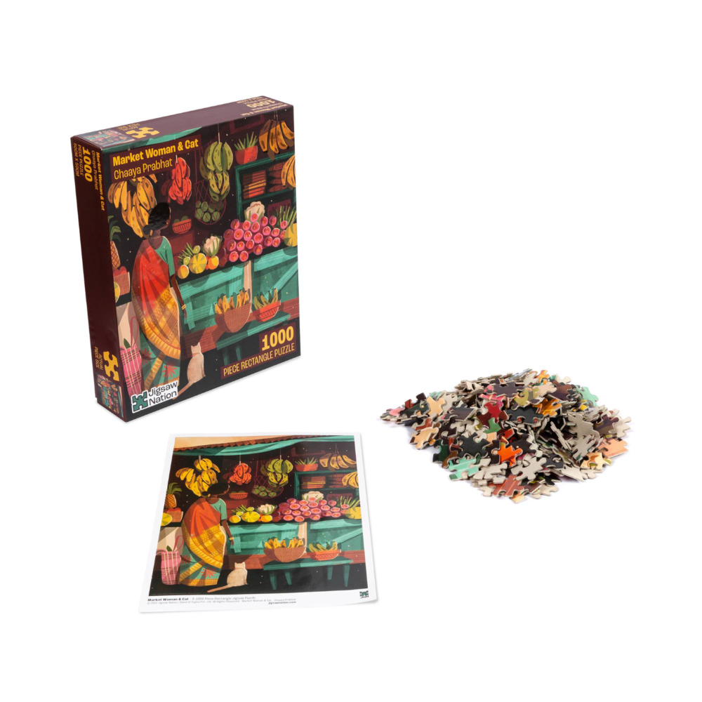 Market Woman & Cat 1000 Pc Puzzle - Image 4