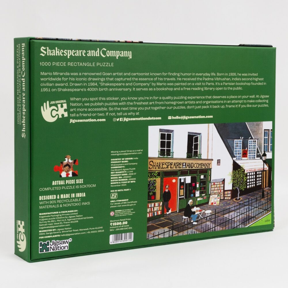 Shakespeare and Company 1000 Pc Puzzle - Image 3