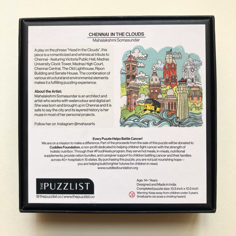 Chennai In The Clouds 100 Pc Puzzle - Image 3