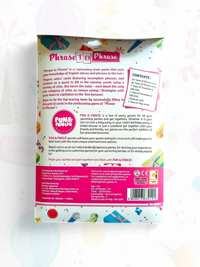 Fun & Frolic: Phrase to Phrase (English) - Image 3