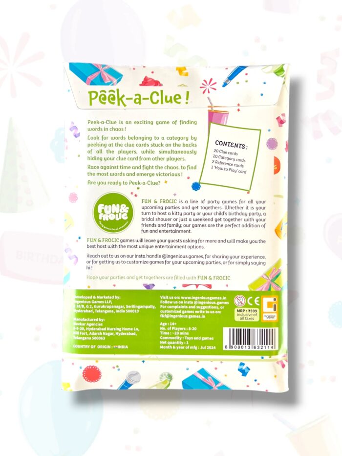 Fun & Frolic: Peek-a-Clue - Image 2