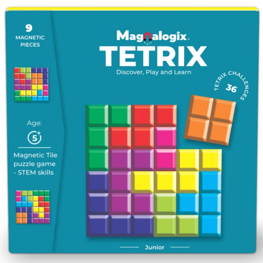 junior-tetrix-puzzle-game-for-kids-4-plus-educational-brain-development-travel friendly-cars-flight Tetrix For 5 Years | Magnetic Travel Folder - Image 1